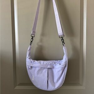 Brixley Light Lavender Crescent Crossbody Bag